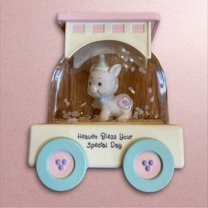 Precious Moments “Heaven Bless Your Special Day” Train waterglobe figurine.